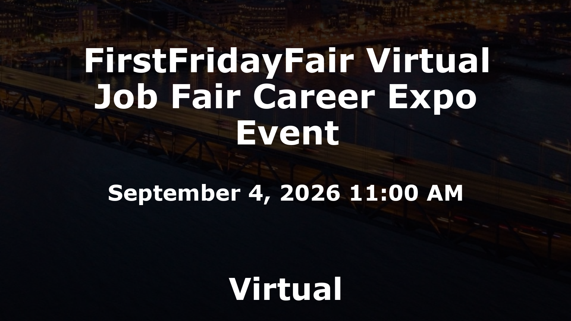 FirstFridayFair Virtual Job Fair Career Expo Event event image